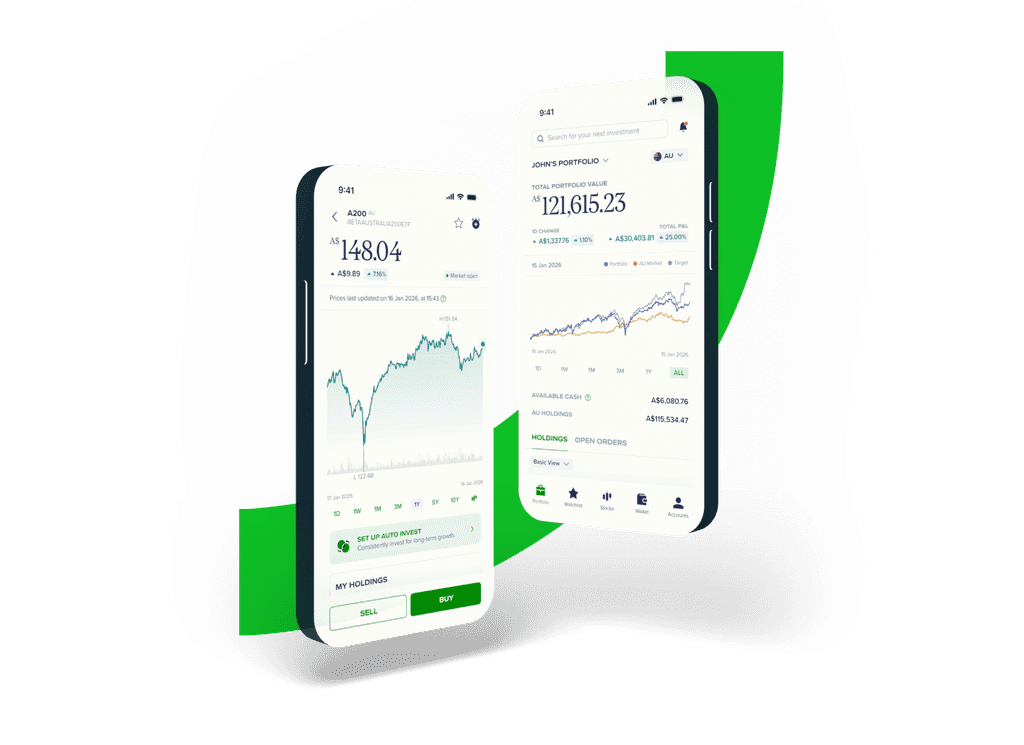 Selfwealth app screens